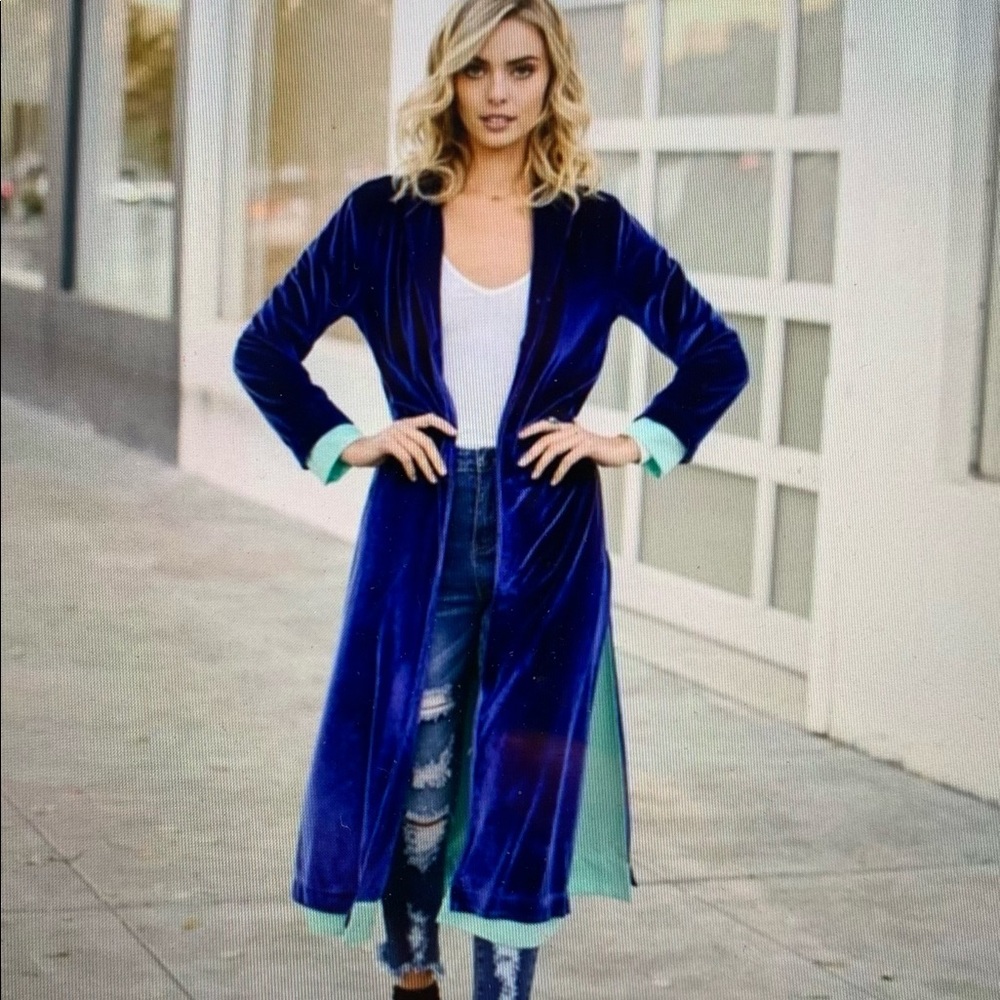 Military Hippie velvet duster